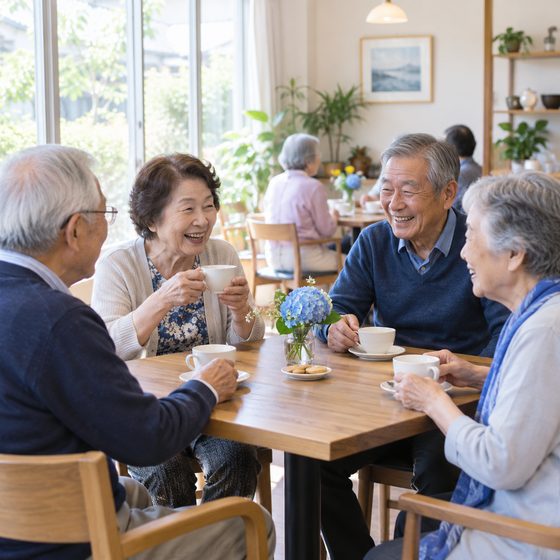 サロンでお茶の時間