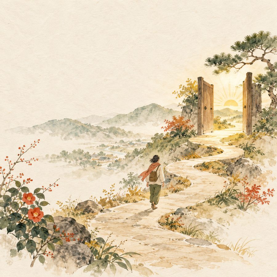 生活自立相談窓口を表す淡彩イラスト