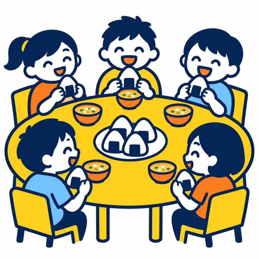 子ども食堂 にぎわいのイラスト